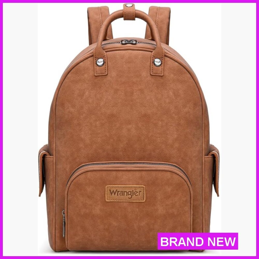 Top-Handle Backpack Purse Adjustable Strap Multi-Compartment Faux Leather Chic